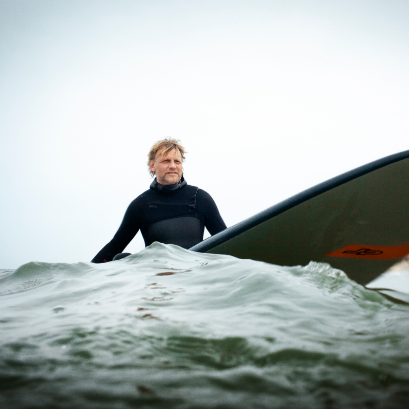 mand, surfer, strand, vand, bølger